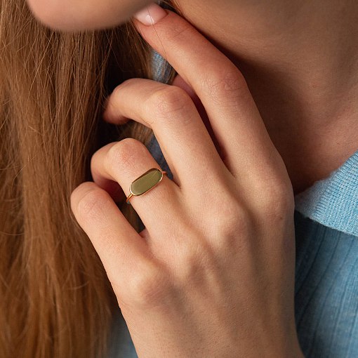 Каблучка в жовтому золоті (можливе гравіювання) к07206 2