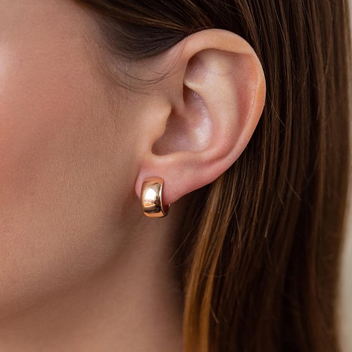 Серьги - кольца в красном золоте с07060 8