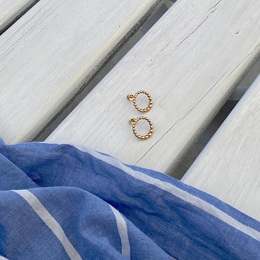 Серьги - пусеты "Легкость" в красном золоте с06921 5