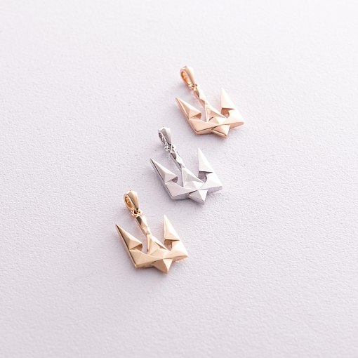 Кулон "Герб Украины - Тризуб" в желтом золоте п03718 8