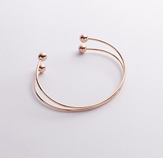 Жесткий браслет "Шарики" (красное золото) б05566 №10