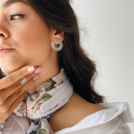 Золотые серьги-пусеты "Головокружение" с06679 5