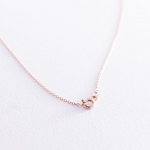 Колье с шариком в красном золоте (возможна гравировка) кол01718 4