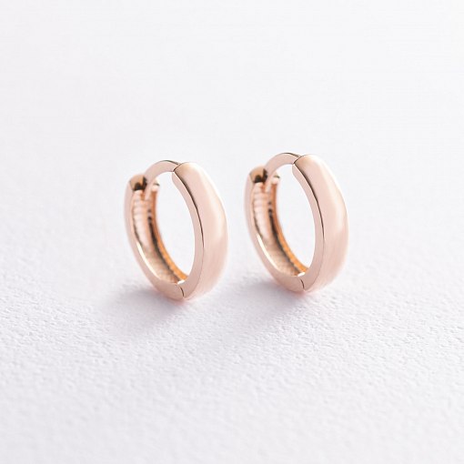 Серьги - кольца в красном золоте с07101