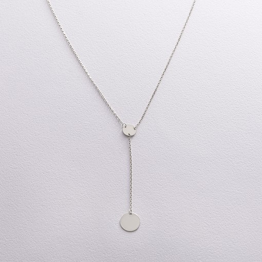 Кольє Монеточка в білому золоті (можливе гравіювання) кол01480 12