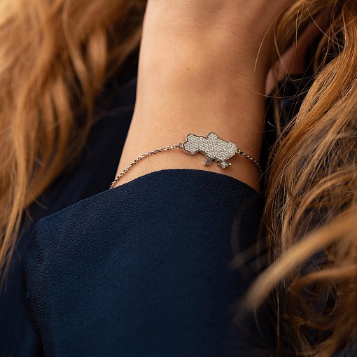 Золотой браслет "Украина" с бриллиантами 528341121 4