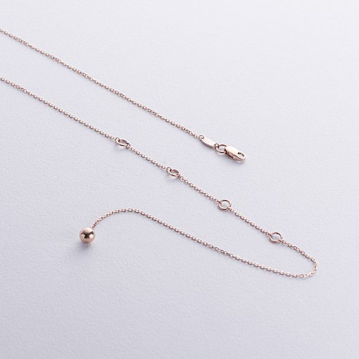 Колье - галстук "Шарики" в красном золоте кол02489 3