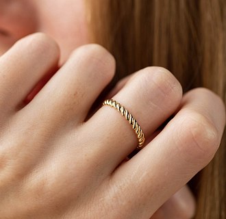 Кольцо "Margaret" в желтом золоте к07541 №10