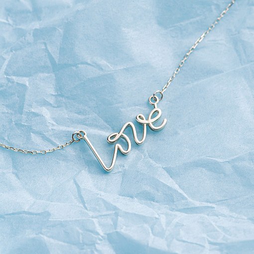Колье "Love" в желтом золоте кол02267 9