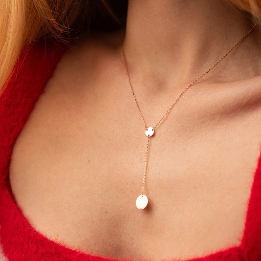 Золотое колье "Монетки" (возможна гравировка) кол02500 4