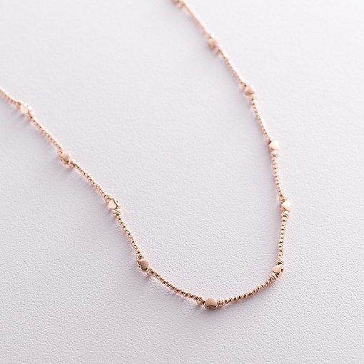 Золотое колье "Сердечки" кол01373 2