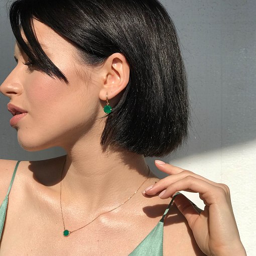 Кольє з оніксом в червоному золоті кол01416 4