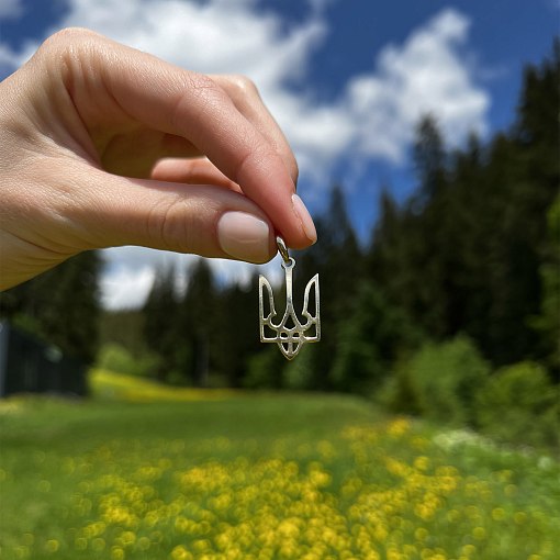 Золотая подвеска "Герб Украины - Тризуб" п03685