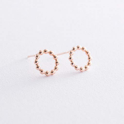 Золотые серьги-пусеты "Гармония" с06904