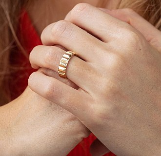 Кольцо "Frederika" в желтом золоте к07584 №8