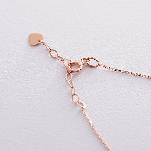 Браслет "Сердечко" в красном золоте б05093 5