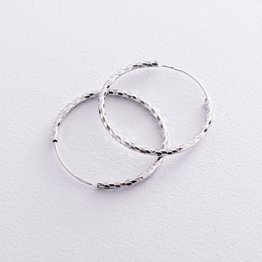 Сережки - кільця в сріблі (3.1 см) +122471