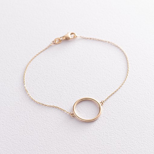 Браслет "Круговорот" в желтом золоте б04575