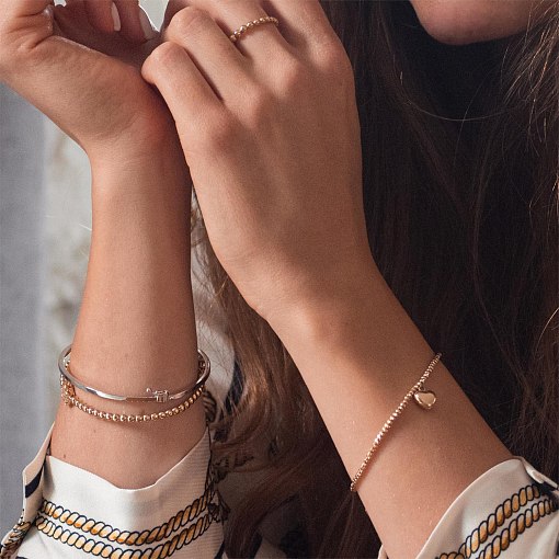 Каблучка з кульками в жовтому золоті к06319 11