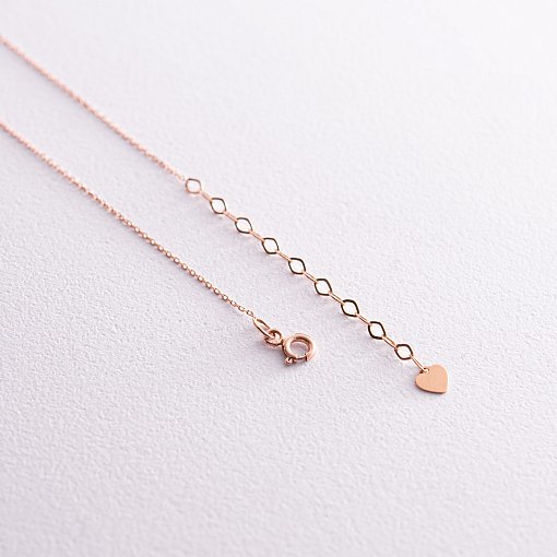 Колье "Луна" с фианитами (красное золото) кол02309 7