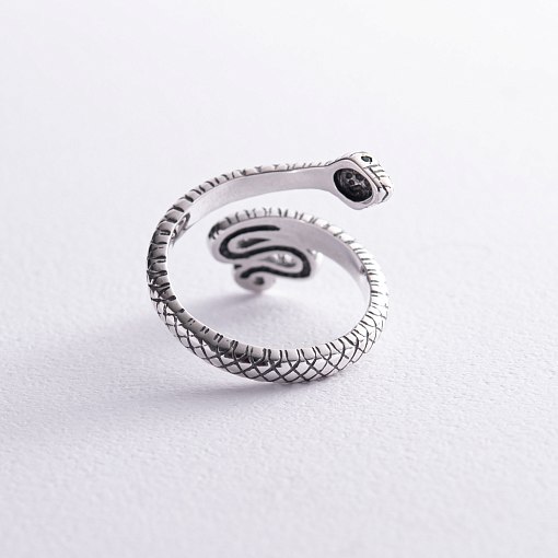 Серебряное кольцо "Змея" 3853 5
