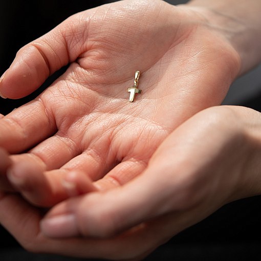 Золотой крестик п03286 2