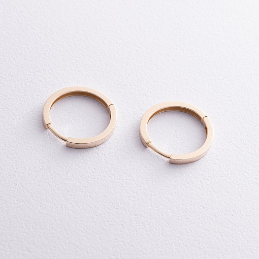 Серьги - кольца в желтом золоте с08330 5