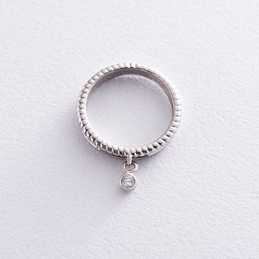 Золота каблучка з фіанітом к06597 2