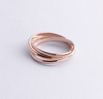 Золотое кольцо "Круговорот" (тройное) обр00241 №7