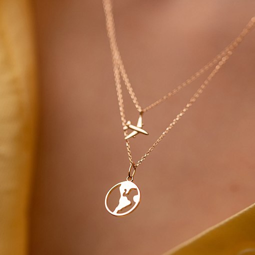 Кольє в червоному золоті 