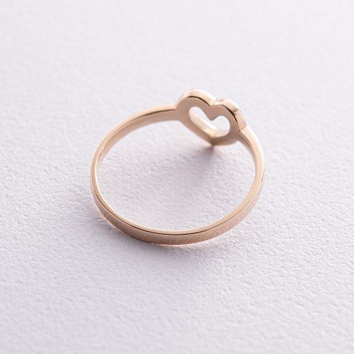 Кольцо "Сердечко" в желтом золоте к07411 5