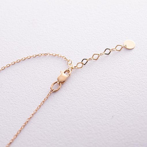 Двойное колье "Монетки" из желтого золота кол01874 7