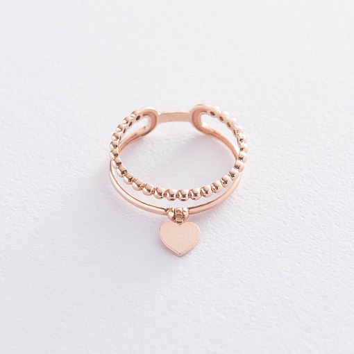 Золотое кольцо "Сердце" к05522 3