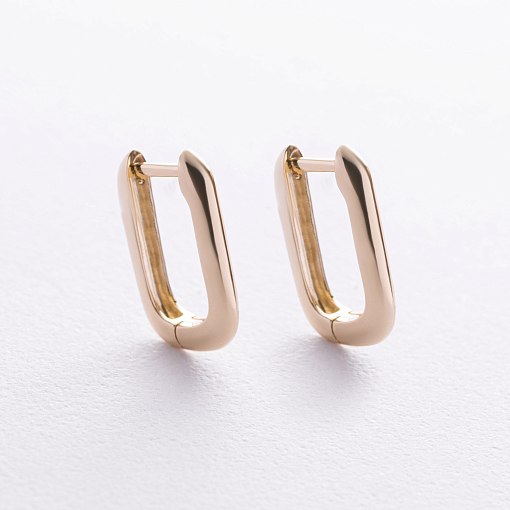 Серьги "Этель" в желтом золоте с08736