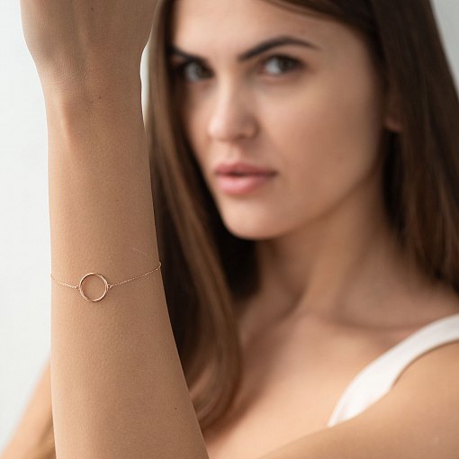 Браслет "Круговорот" в красном золоте б04466 4