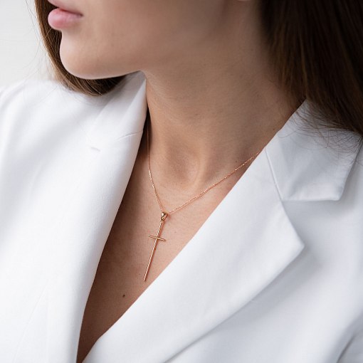 Крест в красном золоте п03447 2