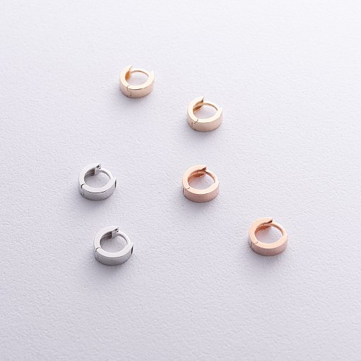 Серьги - кольца в белом золоте mini с08820 3