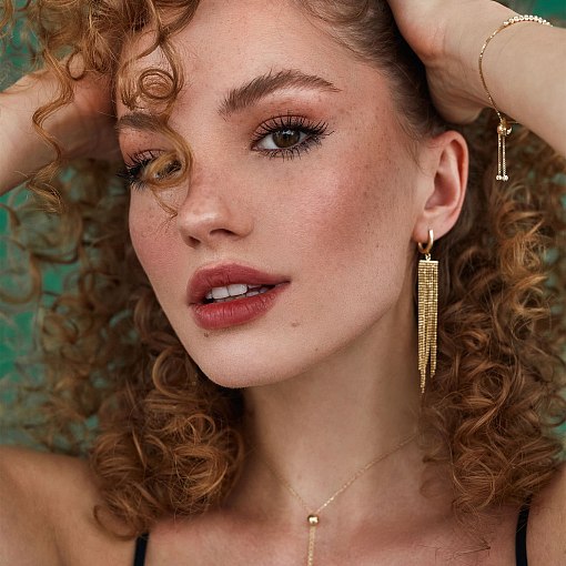 Кульковий браслет з жовтого золота б04301 5