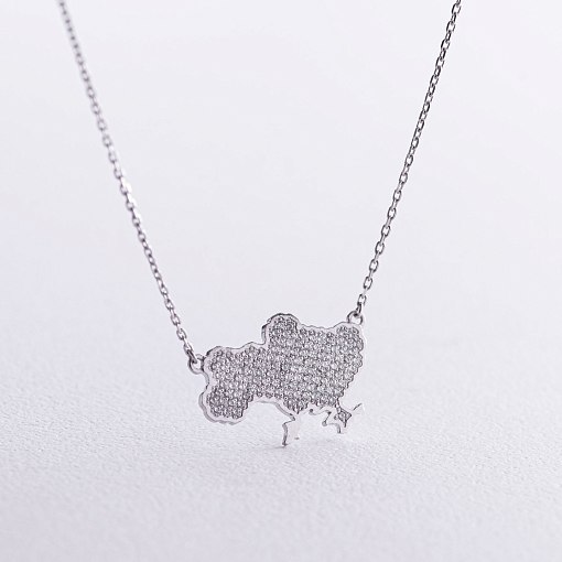 Золотое колье "Украина" с бриллиантами 125431121 2