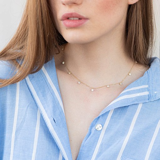 Кольє Весна в жовтому золоті кол01401 5