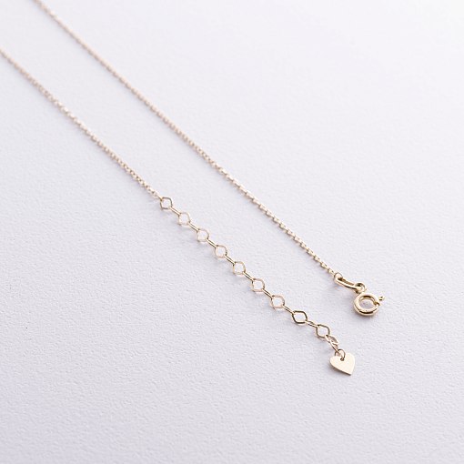 Колье с пластиной для гравировки (желтое золото) кол02477 5