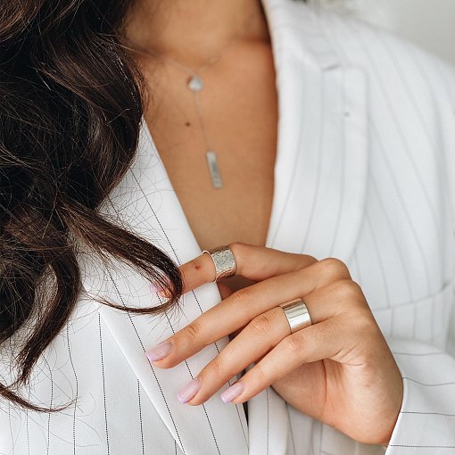 Кольє в білому золоті (можливе гравіювання) кол01587 7