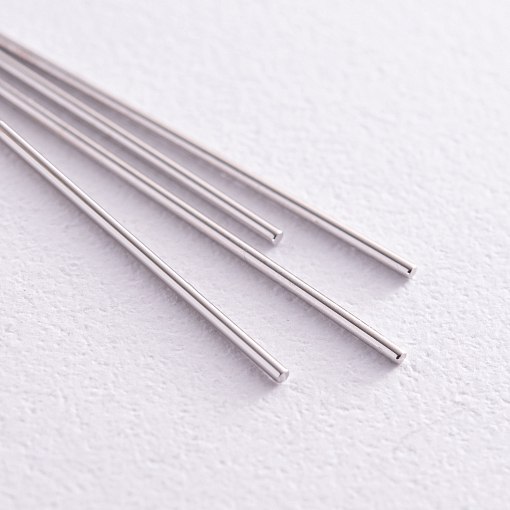 Серьги - протяжки в белом золоте с08016 3