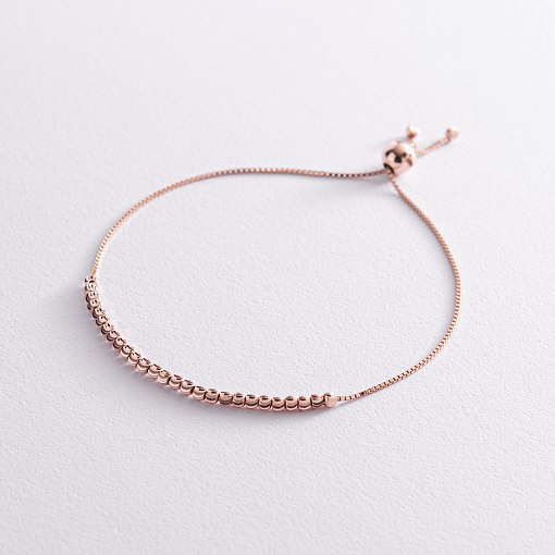 Кульковий браслет з червоного золота б04786