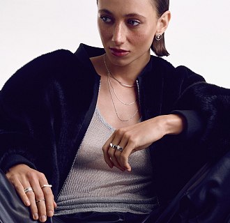 Кольцо "Veronica" в белом золоте к07520 №26