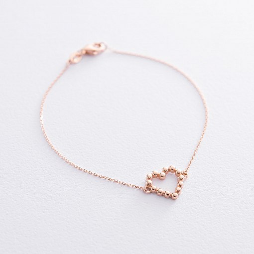 Золотой браслет "Влюбленное сердце" б04464