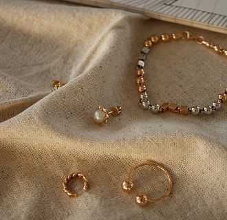 Кольцо "Шарики" в красном золоте к07506 №19