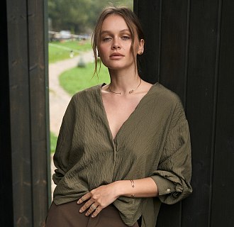 Жесткий браслет "Marlene" с шариками (желтое золото) б05603 №8