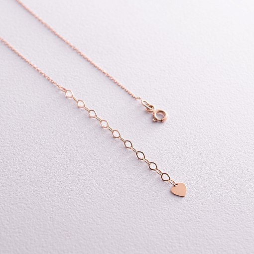 Колье "С Украиной в сердце" в красном золоте (голубая и желтая эмаль) кол02305 6