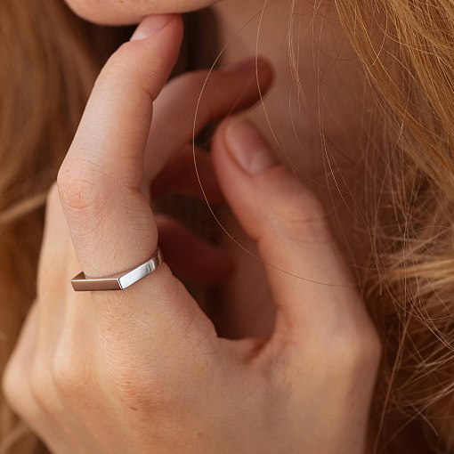 Каблучка в білому золоті (можливе гравіювання) к07452 5